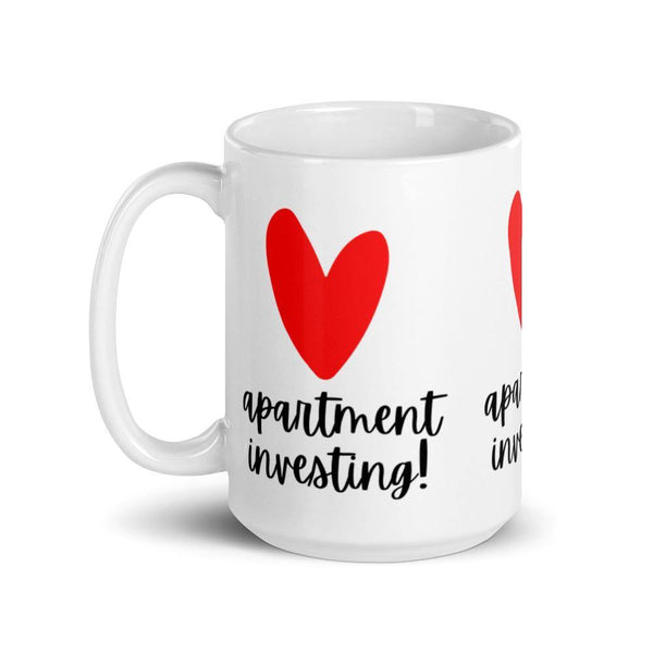 Heart Apartments - White glossy mug - Real Estate Investor Gear