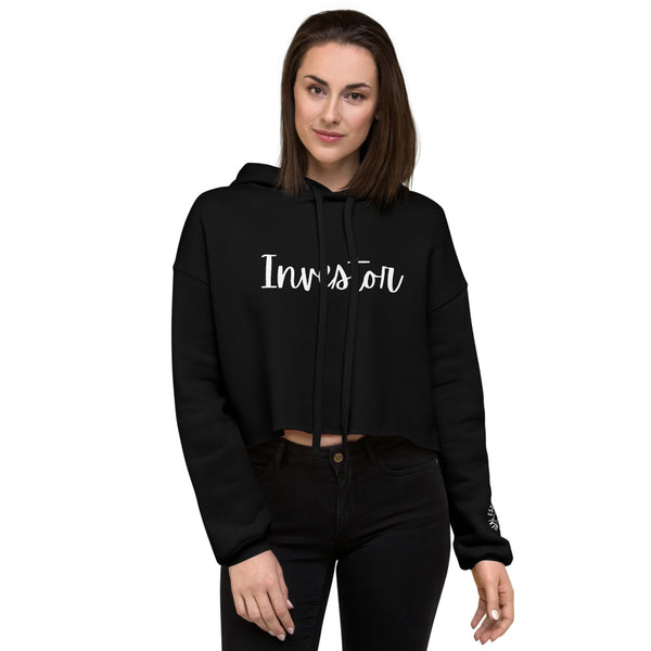 Investor Cursive - Crop Hoodie