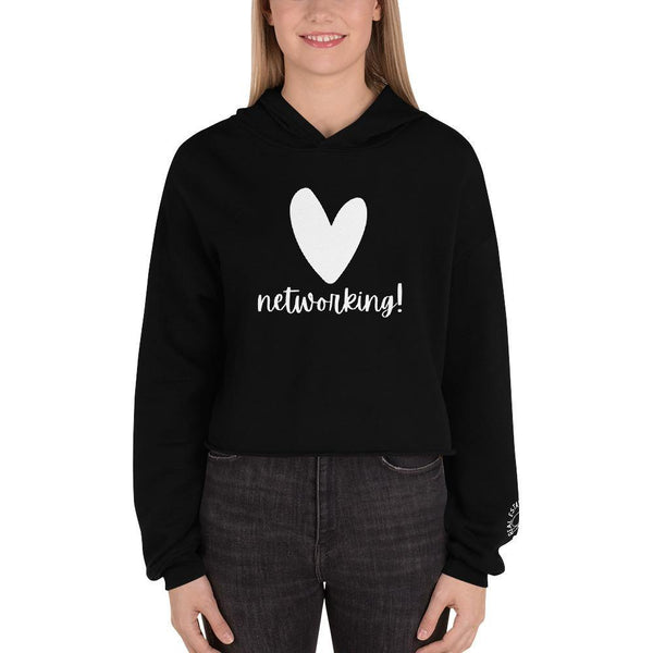 Heart Networking - Crop Hoodie - Real Estate Investor Gear