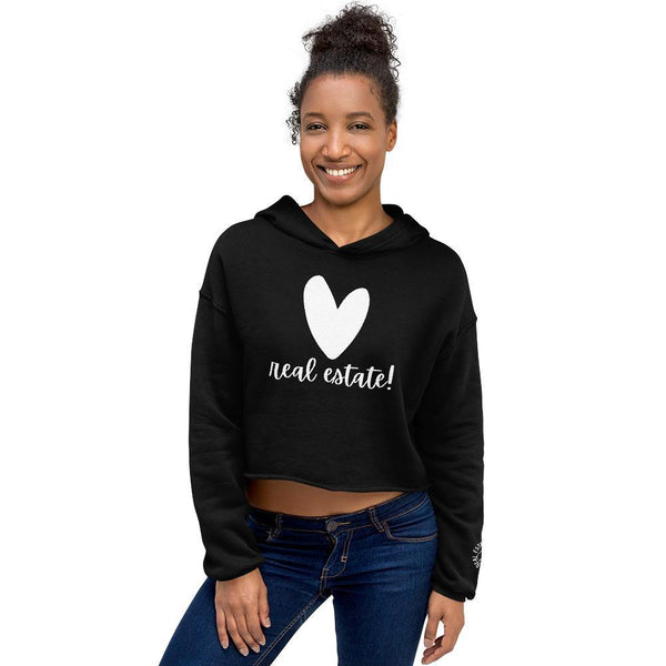 Heart RE - Crop Hoodie - Real Estate Investor Gear