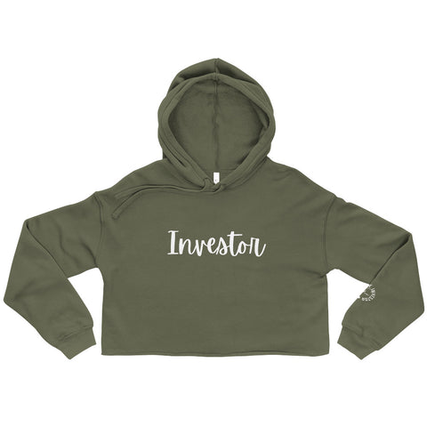 Investor Cursive - Crop Hoodie