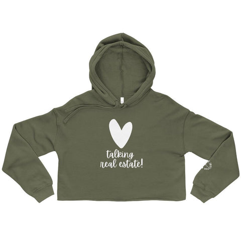 Heart Talking RE - Crop Hoodie - Real Estate Investor Gear