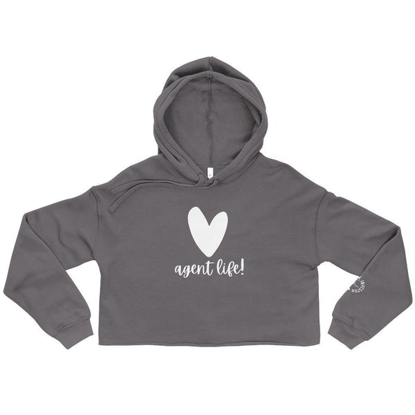 Heart Agent - Crop Hoodie - Real Estate Investor Gear