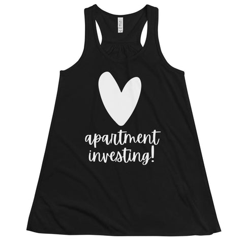 Heart Apartments - Women's Flowy Racerback Tank - Real Estate Investor Gear