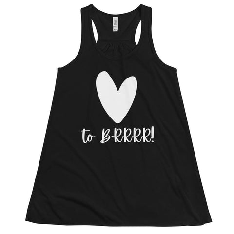 Heart BRRRR - Women's Flowy Racerback Tank - Real Estate Investor Gear