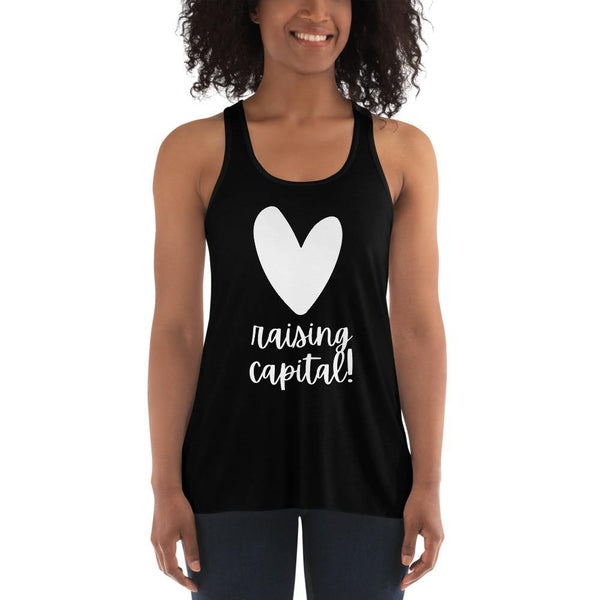 Heart Capital Raising - Women's Flowy Racerback Tank - Real Estate Investor Gear