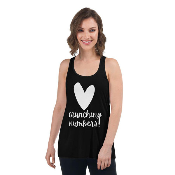 Heart Crunching Numbers - Women's Flowy Racerback Tank - Real Estate Investor Gear