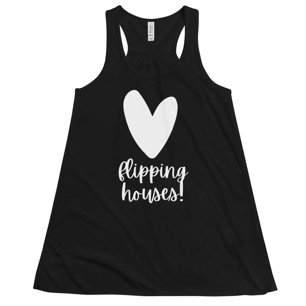 Heart Flipping - Women's Flowy Racerback Tank - Real Estate Investor Gear