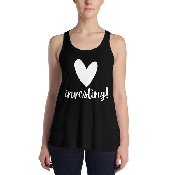 Heart Investing - Women's Flowy Racerback Tank - Real Estate Investor Gear