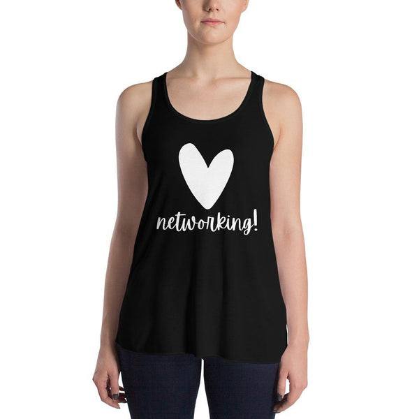 Heart Networking - Women's Flowy Racerback Tank - Real Estate Investor Gear