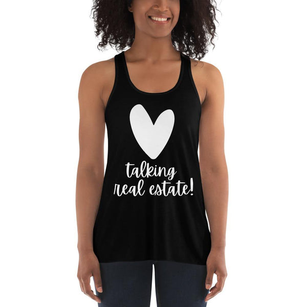 Heart Talking RE - Women's Flowy Racerback Tank - Real Estate Investor Gear