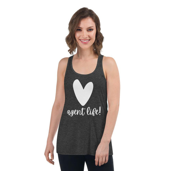 Heart Agent - Women's Flowy Racerback Tank - Real Estate Investor Gear