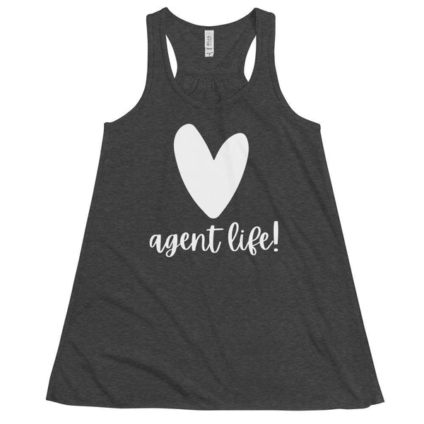 Heart Agent - Women's Flowy Racerback Tank - Real Estate Investor Gear