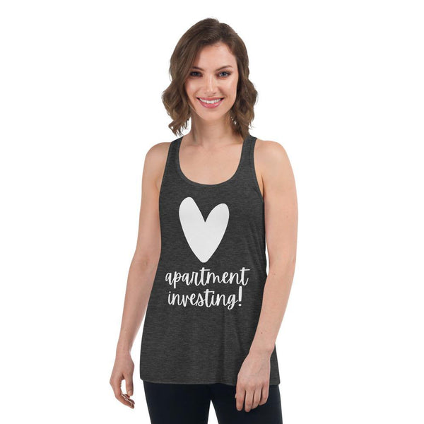 Heart Apartments - Women's Flowy Racerback Tank - Real Estate Investor Gear