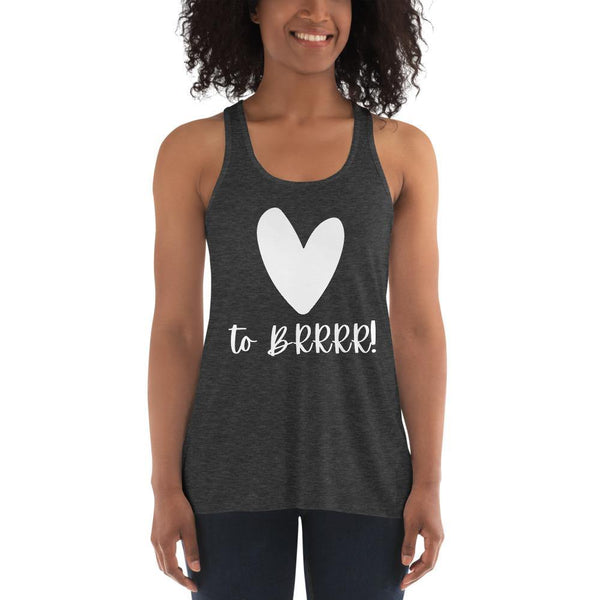 Heart BRRRR - Women's Flowy Racerback Tank - Real Estate Investor Gear