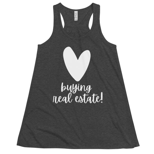 Heart Buying RE - Women's Flowy Racerback Tank - Real Estate Investor Gear