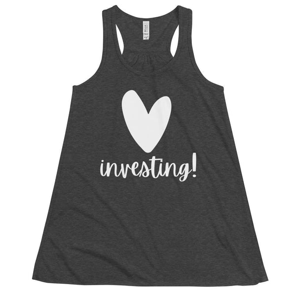 Heart Investing - Women's Flowy Racerback Tank - Real Estate Investor Gear