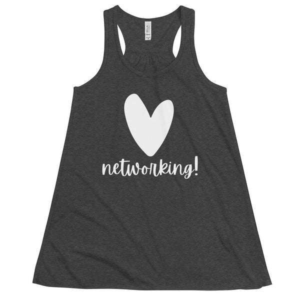 Heart Networking - Women's Flowy Racerback Tank - Real Estate Investor Gear