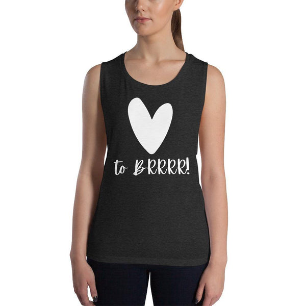 Heart BRRRR - Ladies’ Muscle Tank - Real Estate Investor Gear