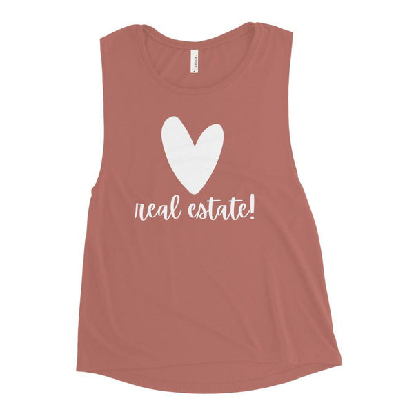 Heart RE - Ladies’ Muscle Tank - Real Estate Investor Gear