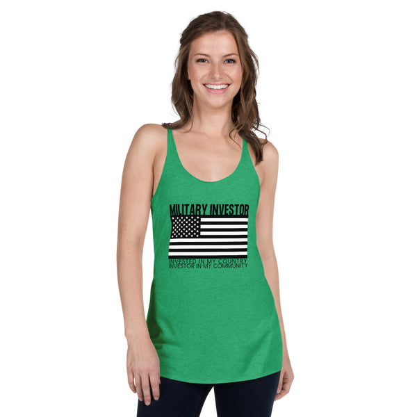 Military Investor - Women's Racerback Tank