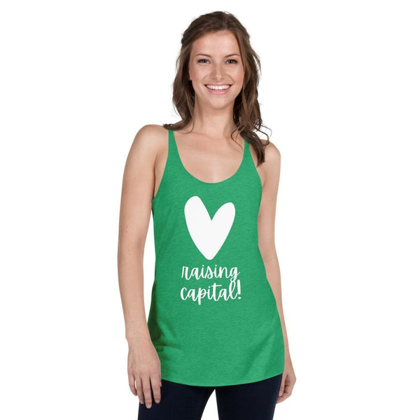 Heart Capital Raising - Women's Racerback Tank - Real Estate Investor Gear