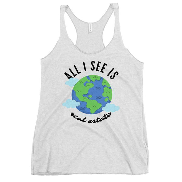 Earth = RE - Women's Racerback Tank - Real Estate Investor Gear