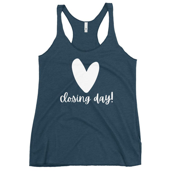 Heart Closing Day - Women's Racerback Tank - Real Estate Investor Gear