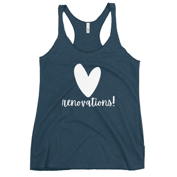 Heart Renos - Women's Racerback Tank - Real Estate Investor Gear