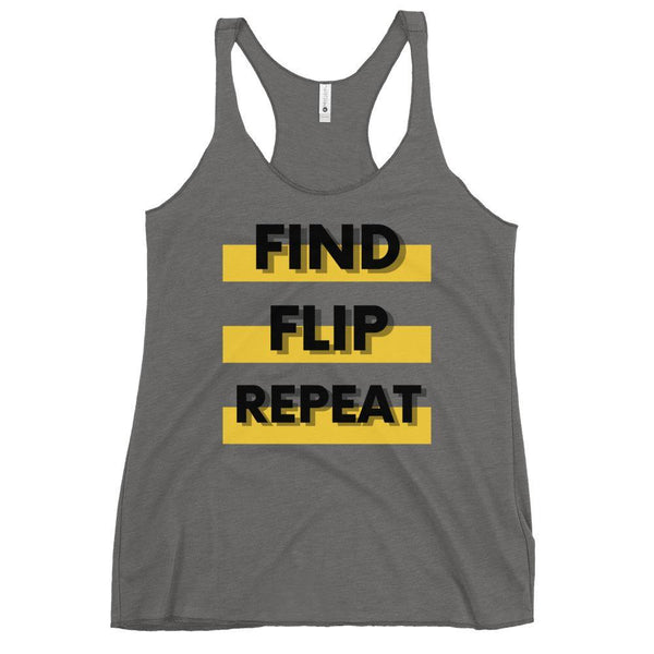 Find Flip - Women's Racerback Tank - Real Estate Investor Gear