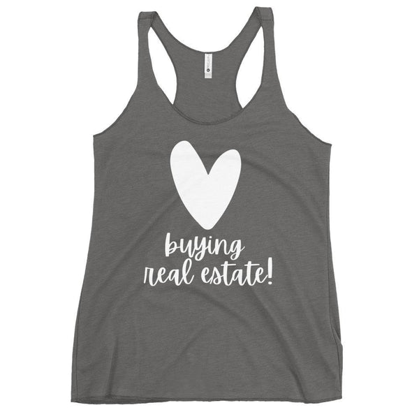 Heart Buying RE - Women's Racerback Tank - Real Estate Investor Gear