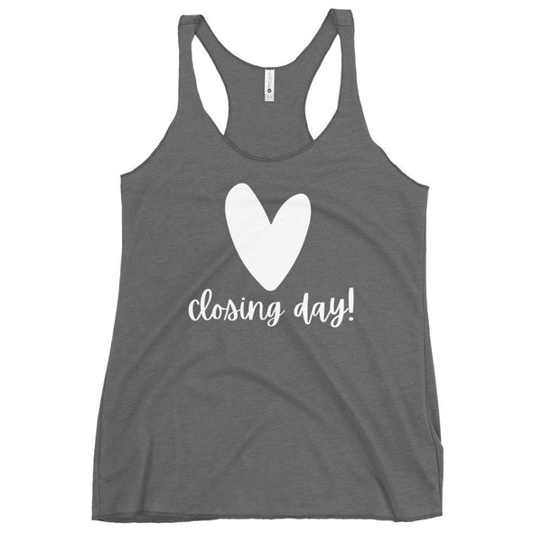 Heart Closing Day - Women's Racerback Tank - Real Estate Investor Gear