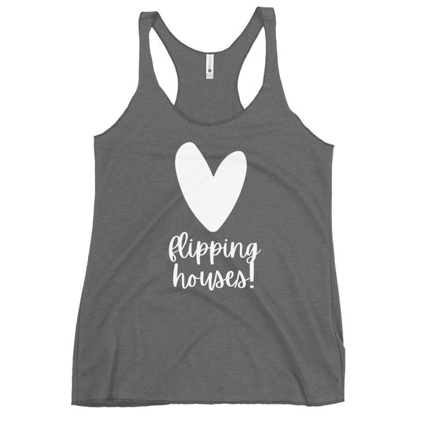 Heart Flipping - Women's Racerback Tank - Real Estate Investor Gear