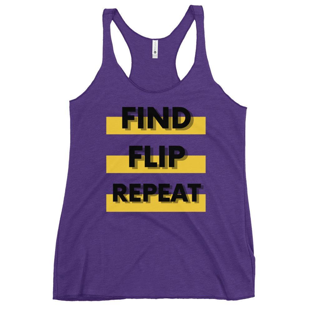 Find Flip - Women's Racerback Tank - Real Estate Investor Gear