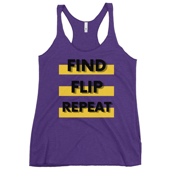 Find Flip - Women's Racerback Tank - Real Estate Investor Gear