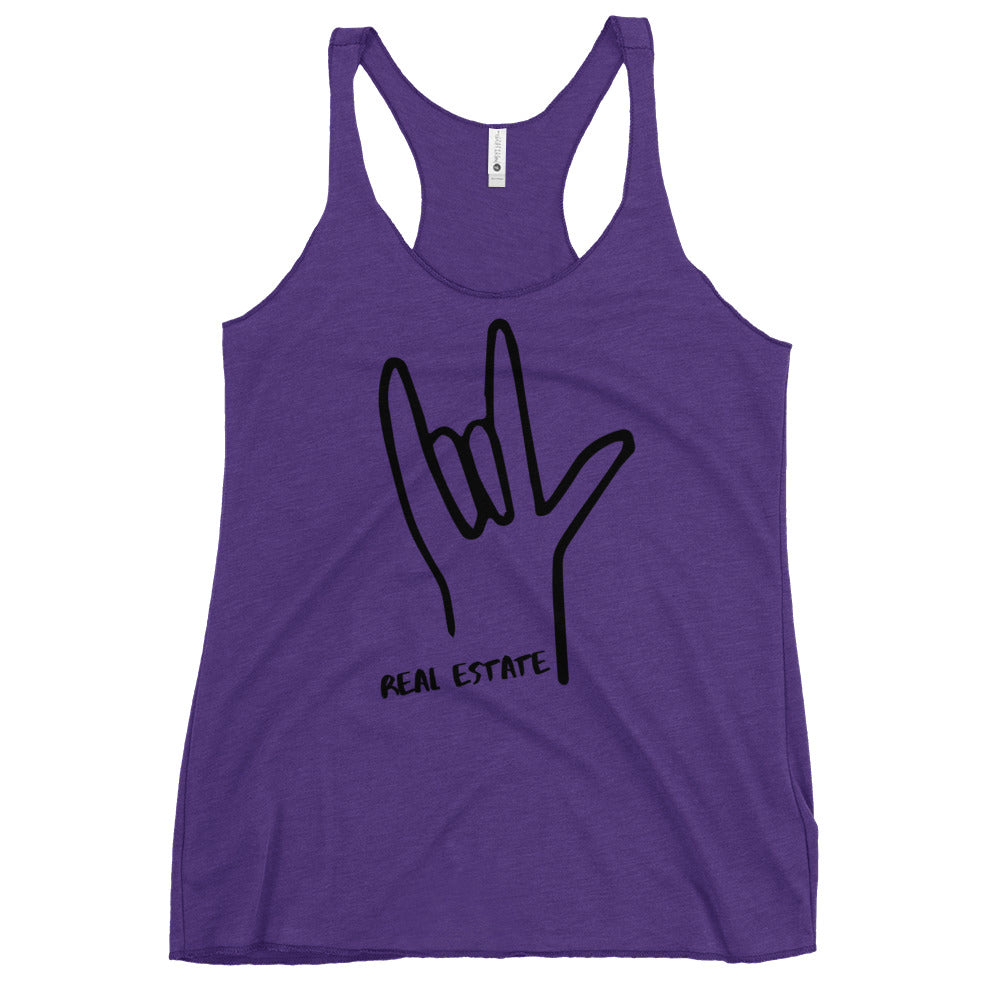 I Love RE Hand - Women's Racerback Tank