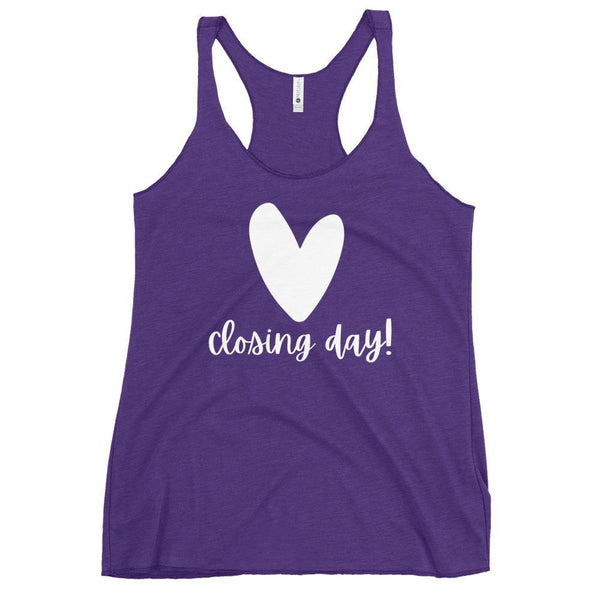 Heart Closing Day - Women's Racerback Tank - Real Estate Investor Gear